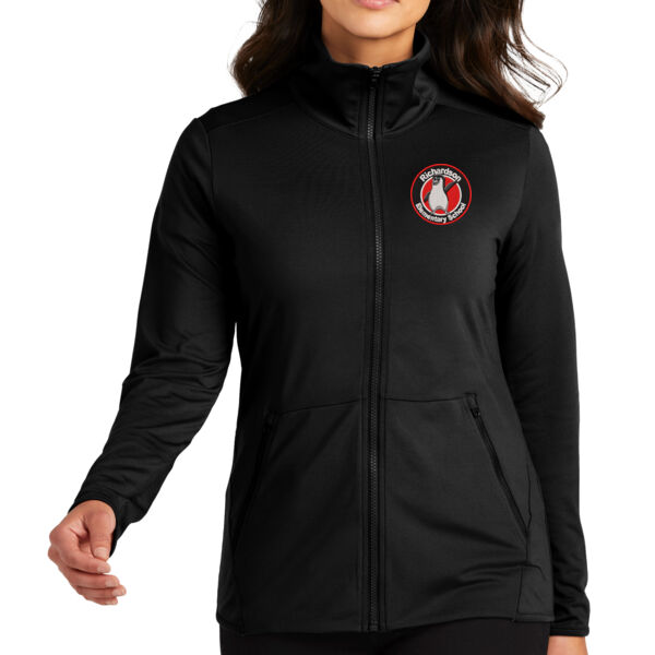 Port Authority Ladies Accord Stretch Fleece Full Zip - Embroidered Logo Thumbnail