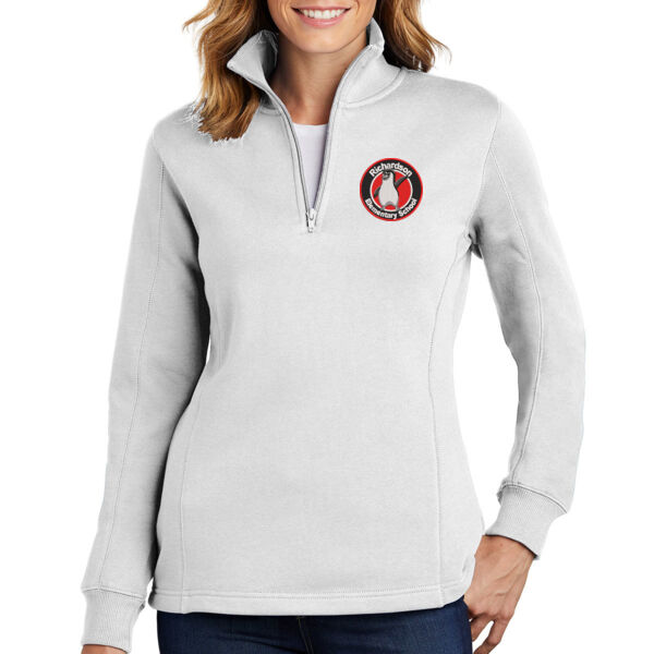 Sport-Tek Ladies 1/4 Zip Sweatshirt - Embroidered Logo Thumbnail
