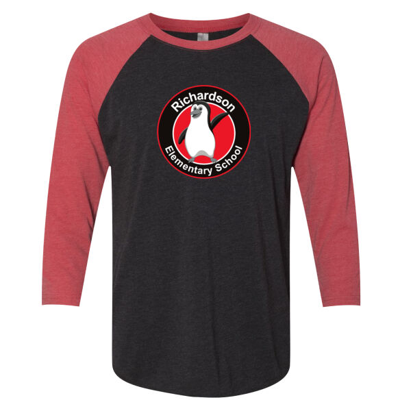 Next Level Unisex Triblend Three Quarter Raglan T-Shirt - Printed Logo Thumbnail