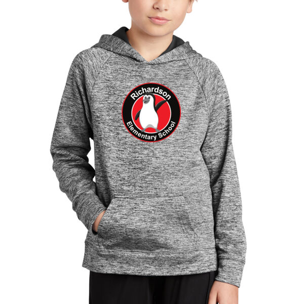 Sport-Tek Youth PosiCharge Electric Fleece Hooded Pullover - Printed Logo Thumbnail