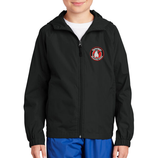 Sport-Tek Youth Hooded Raglan Jacket - Embroidered Logo Thumbnail