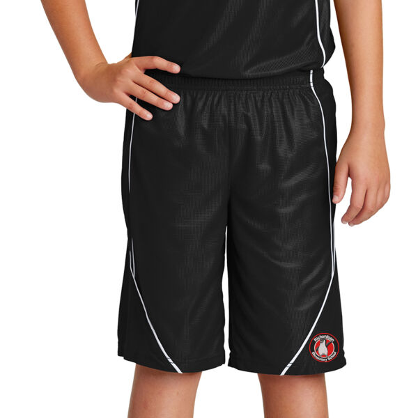 Sport-Tek Youth PosiCharge Mesh Reversible Spliced Short - Embroidered Logo Thumbnail
