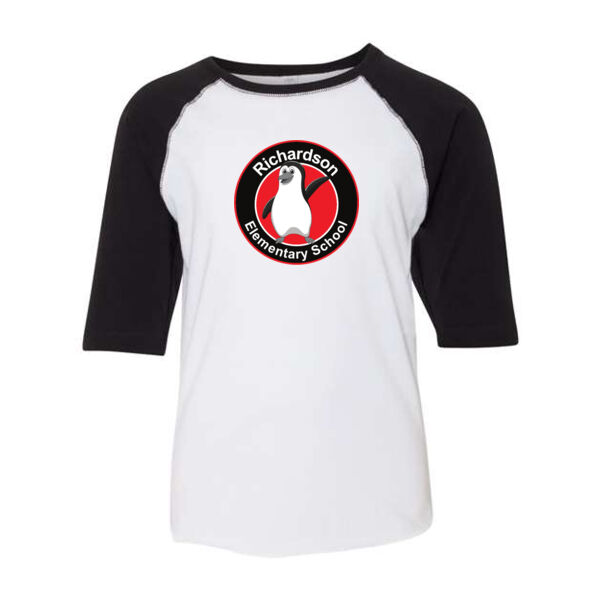LAT Youth Baseball Fine Jersey Three Quarter Sleeve Tee - Printed Logo LAT Youth Baseball Fine Jersey Three Quarter Sleeve Tee - Printed Logo Thumbnail